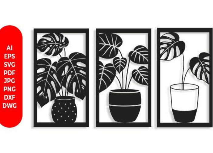 arte mural de Monstera