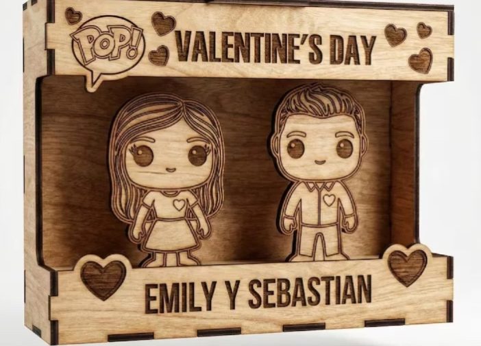 caja funko de pareja de enamorados