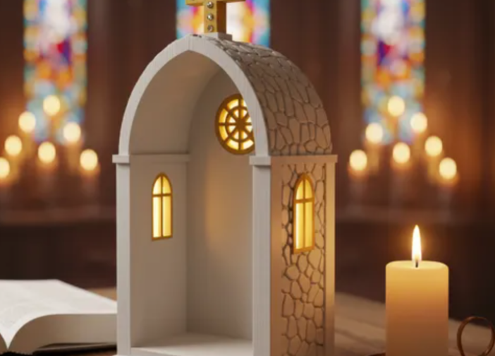 capilla oratorio mini iglesia 20 cm
