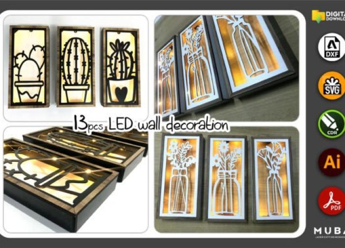 cuadros de decoración de pared LED 3D