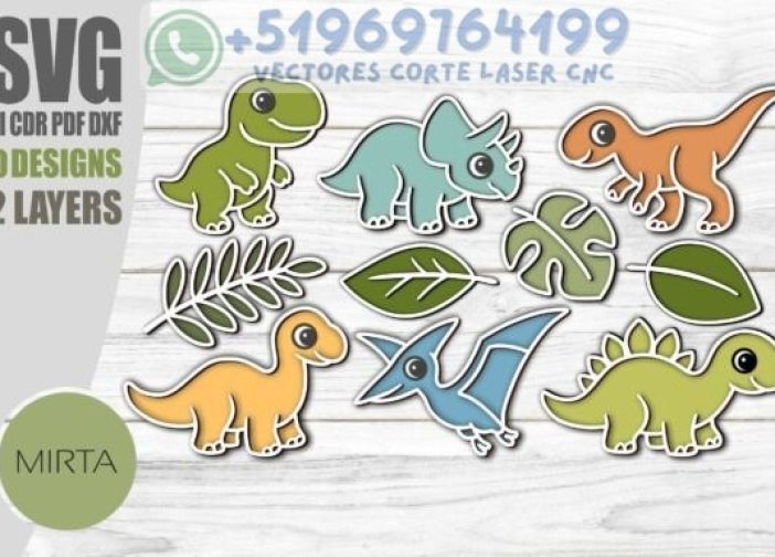 dinosaurios en capas 3D