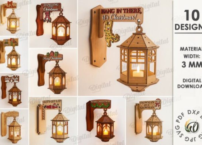 gran Paquete de faroles de pared navideños