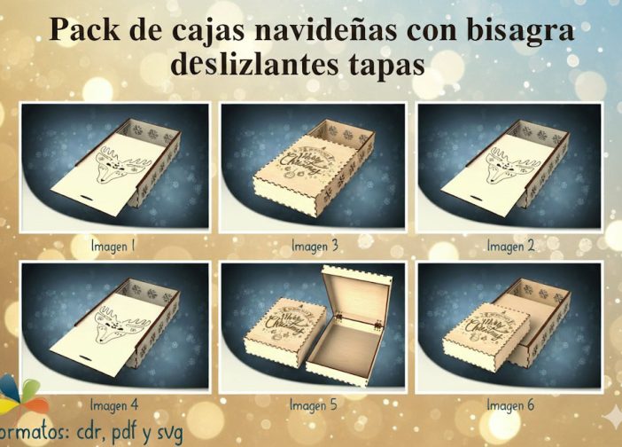 pack de cajas navideñas