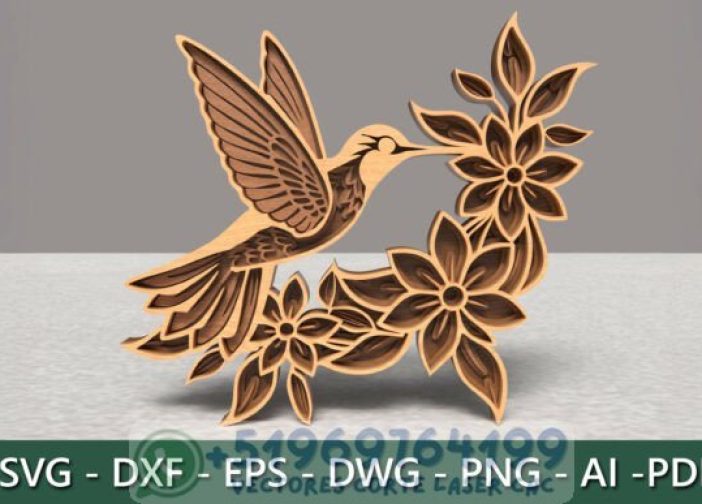 pájaro picaflor multicapa