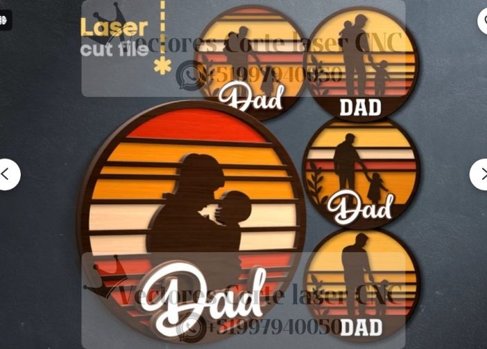 papa e hijos padre e hijo dia del padre signo redondo