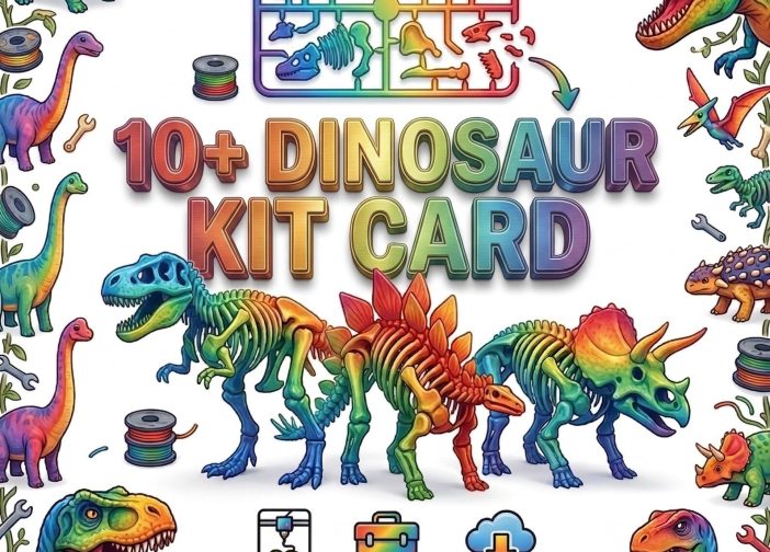 paquete de 10+ tarjetas de kit de dinosaurios para mas diseños STL Whatsapp 51969764199