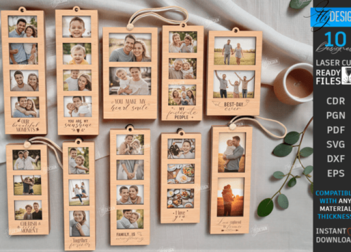 paquete de tira de marcos de fotos