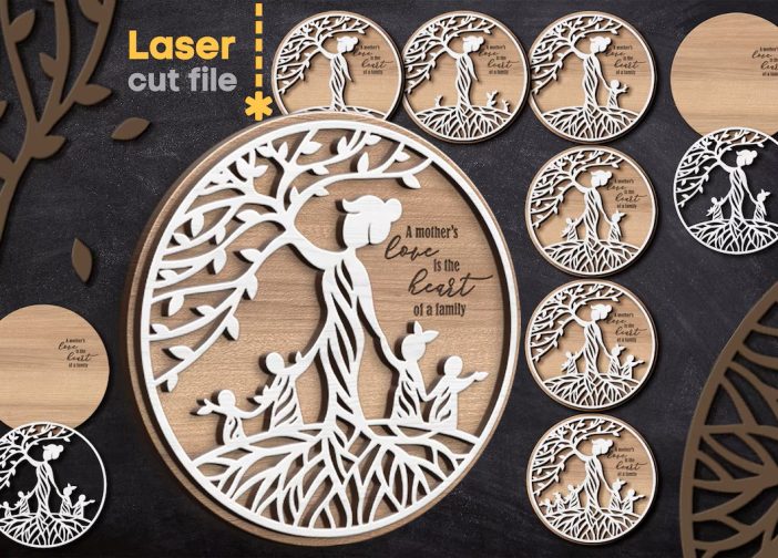 paquete svg del árbol madre