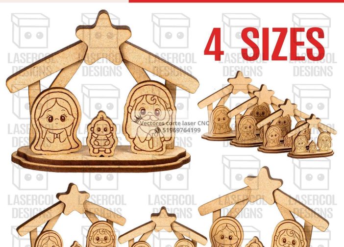 set de regalo de 2 belenes pequeños