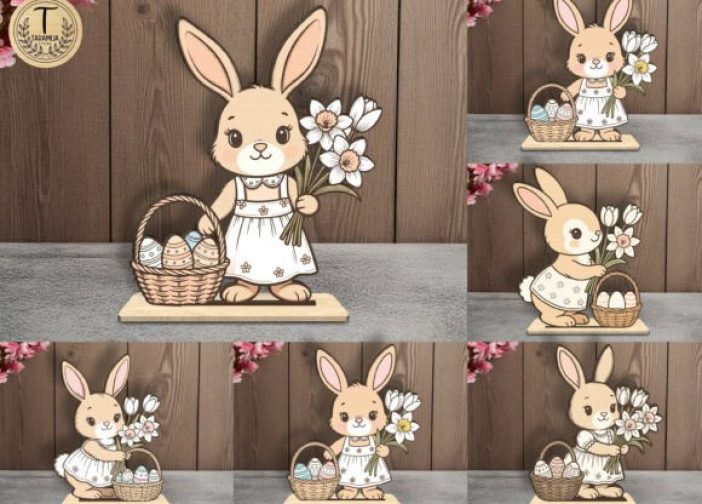 soporte de conejo en capas con parante