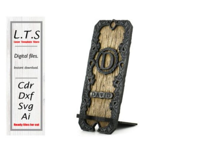 soporte de teléfono personalizado letra D